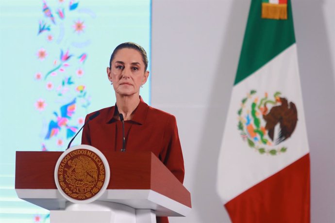 November 13, 2024, Mexico City, Cdmx, Mexico: Claudia Sheinbaum Pardo, President of Mexico, speaking during a briefing conference about the rescue of Mexican Petroleum (PEMEX), at the  National Palace. on November 13, 2024 in Mexico City, Mexico.