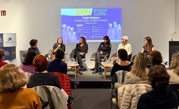 Las expertas en violencia machista, en la conferencia organizada por el Consell de Mallorca.