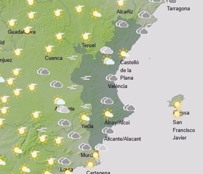 Predicción meteorológica para este domingo, 24 de noviembre