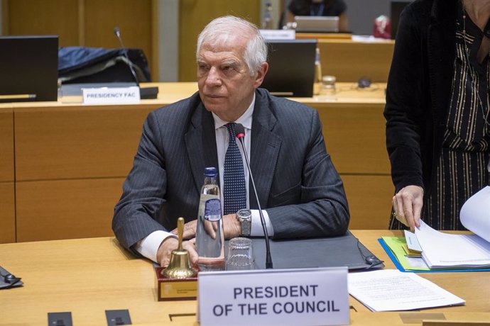 November 18, 2024, Brussels, Bxl, Belgium: Josep Borrell, EU HIGH REPRESENTATIVE and European Commission vice president  prior to the Foreign Affairs  Council at European Council headquarters in Brussels, Belgium on 18/11/2024 EU Foreign ministers convene