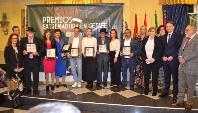 Galardonados en los premios 'Extremadura en Getafe'