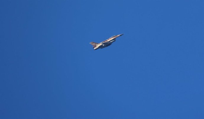 Imagen de archivo de un avión de combate israelí 