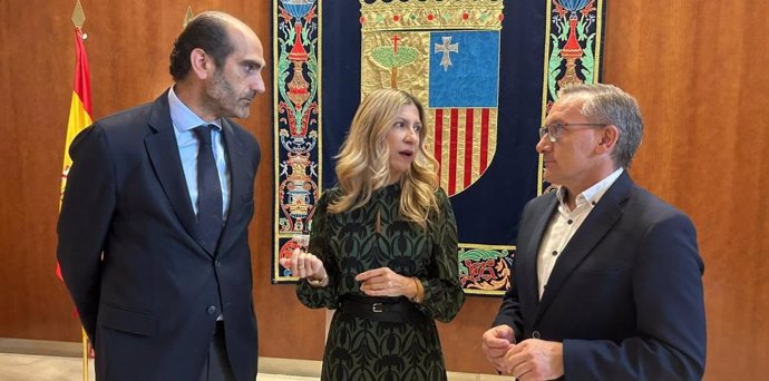 El director gerente del IAF, Daniel Rey, que este lunes comparece en las Cortes, junto a la presidenta del Gobierno de Aragón, Mar Vaquero, y el presidente de la DPT, Joaquín Juste, en imagen de archivo.