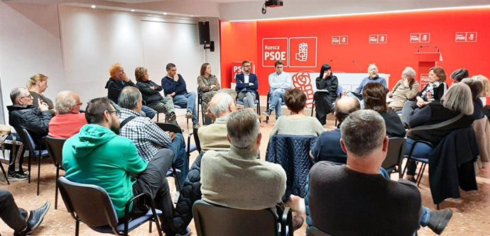 Jornada sobre violencia de género recientemente celebrada en la sede del PSOE Huesca