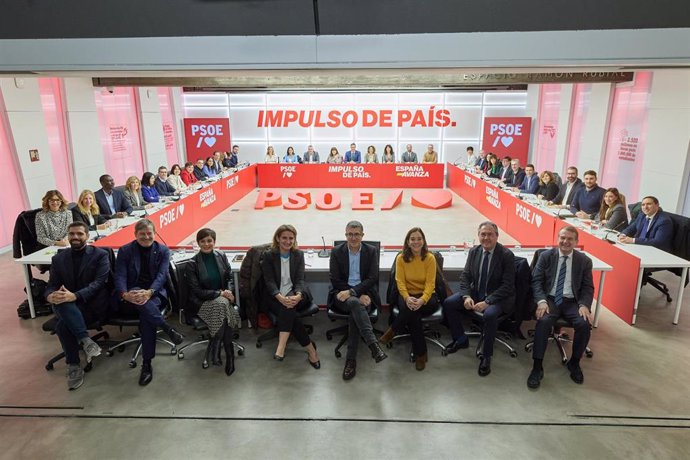 Archivo - Vista general de la reunión de la Comisión Ejecutiva Federal, en la sede del PSOE en Ferraz, a 22 de enero de 2024, en Madrid (España).