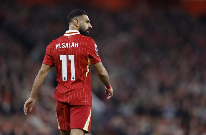 El delantero del Liverpool Mohamed Salah, en un partido de la Premier League. 