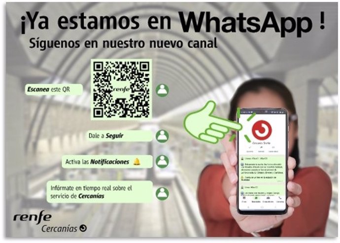 Así es el método para adherirse al nuevo canal de WhatsApp sobre los Cercanías de Sevilla