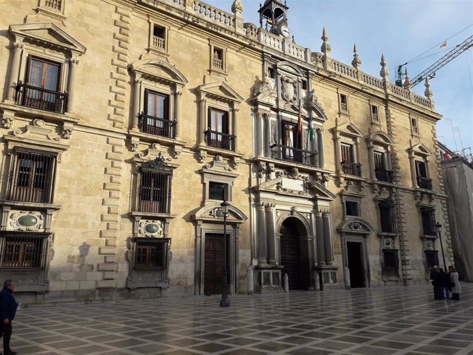 Archivo - Edificio de la Real Chancillería de Granada, donde se encuentran las secciones penales de la Audiencia de Granada.