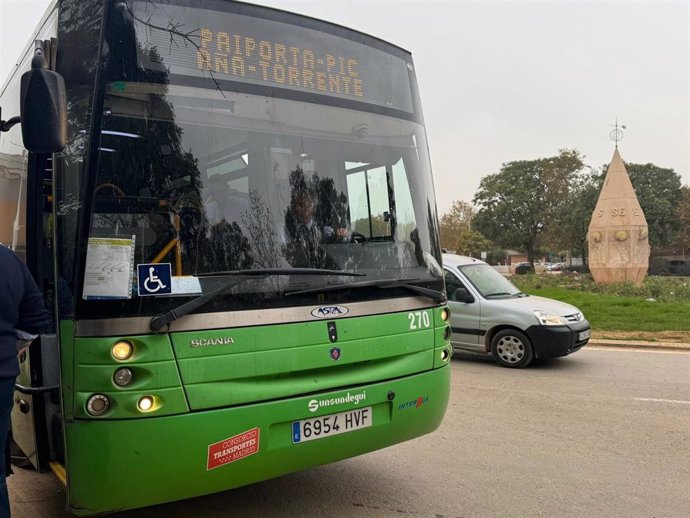 Imagen de un autobús lanzadera