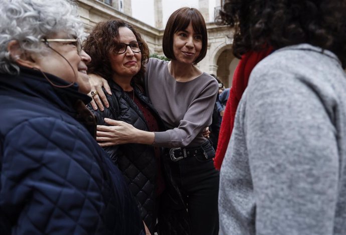 La ministra de Ciència i secretària general del PSPV-PSOE, Diana Morant, durant un acte institucional "Cap cadira buida" pel Dia Internacional per a l'Eliminació de la Violència contra les Dones