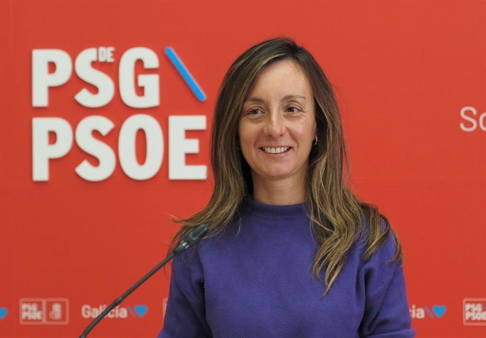 La portavoz de Igualdad del Grupo Socialista, Paloma Castro, en rueda de prensa