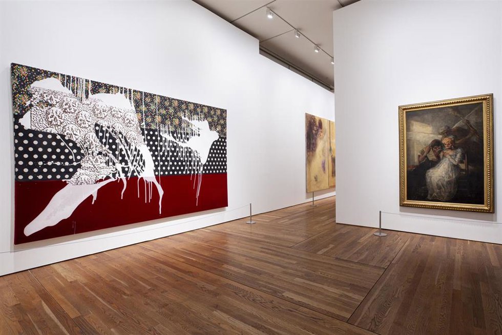Imagen de las salas de la exposición Sigmar Polke. Afinidades desveladas Foto Museo Nacional del Prado / Image of the exhibition galleries SIgmar Polker. Affinities Revealed. Photo Museo Nacional del Prado