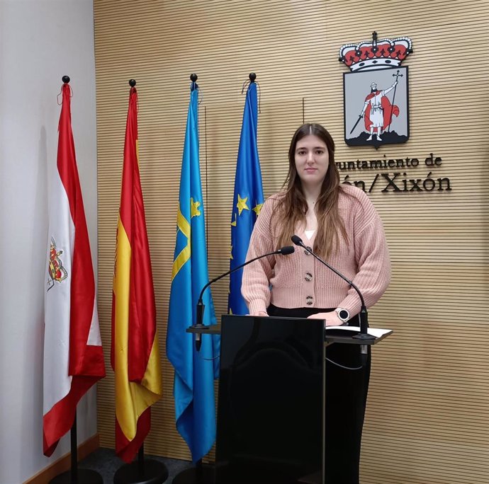 Olaya Suárez, portavoz de Podemos en el Ayuntamiento de Gijón.