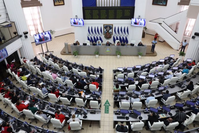 Vista general de una sesión plenaria de la Asamblea Nacional de Nicaragua