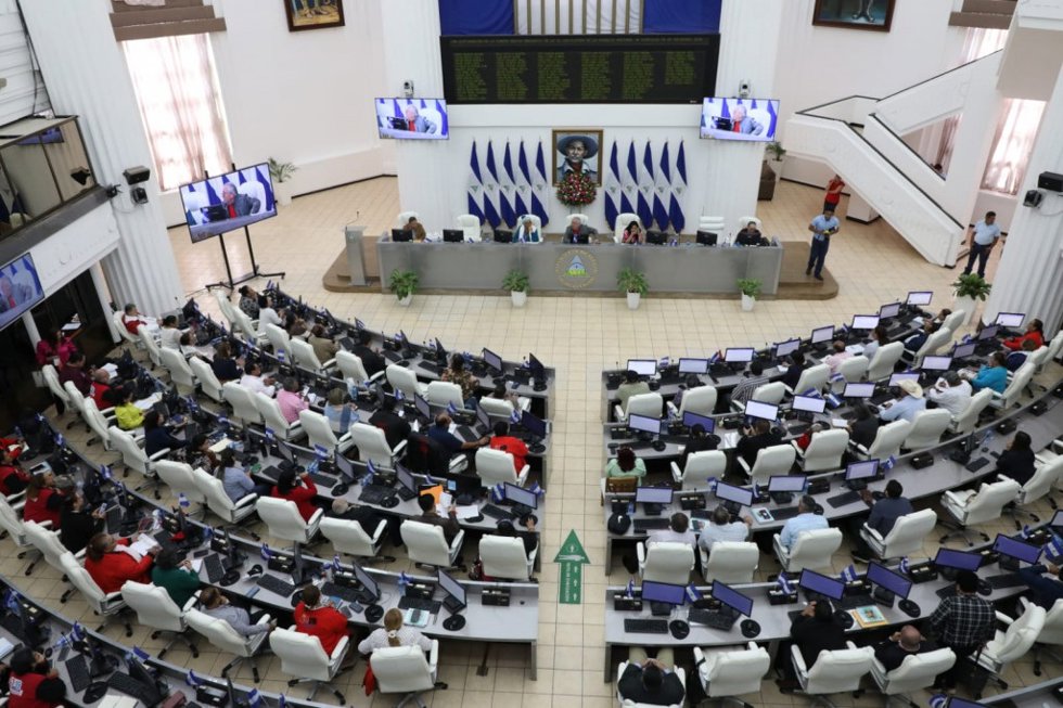 Vista general de una sesión plenaria de la Asamblea Nacional de Nicaragua