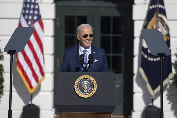 November 25, 2024, Washington, District Of Columbia, USA: United States President Joe Biden pardons the National Thanksgiving Turkey at the White House in Washington, DC, November 25, 2024