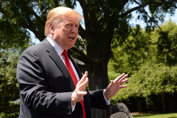 Archivo - 24 May 2019, US, Washington: US President Donald Trump speaks during a press conference prior to leaving on his trip to Japan. Photo: Christy Bowe/ZUMA Wire/dpa