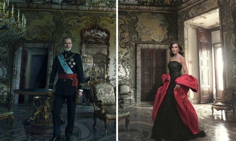 Retratos del Rey Felipe VI y la Reina Letizia realizados por la fotógrafa estadounidense Annie Leibovitz para el Banco de España