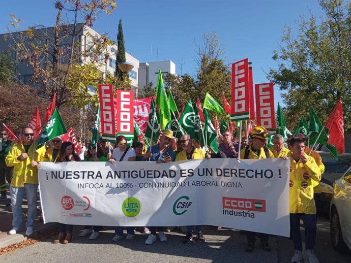 Manifestación en Sevilla de los trabajadores de Amaya, en una imagen de archivo.