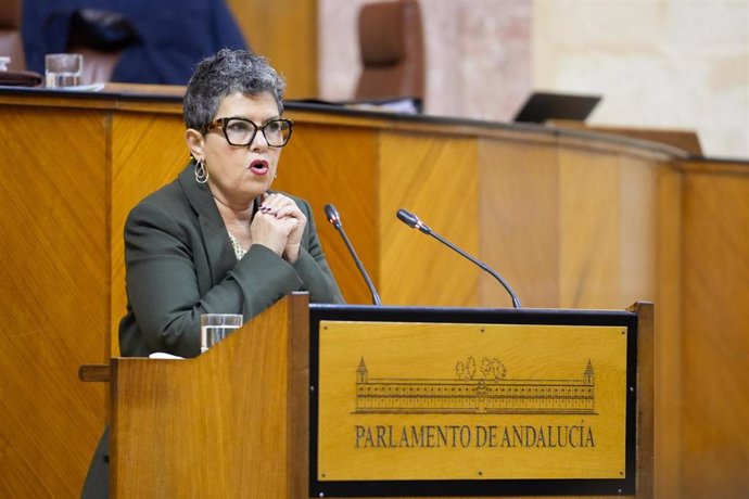 La presidenta del Grupo Parlamentario Mixto-Adelante Andalucía, Maribel Mora, en una imagen de archivo. 