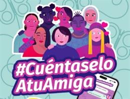 Cartel de la campaña 'Cuéntaselo a tu amiga' de UNAF.