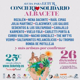 Cartel del Concierto solidario 'Ayuda para Letur'.