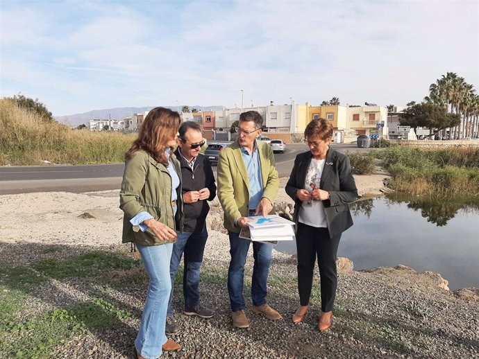 PSOE Almería: Carmen Aguilar, José Fernández, José Luis Sánchez y Adriana Valverde.