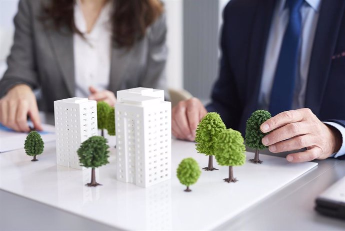 Archivo - Shot of architectural model on the table in the office