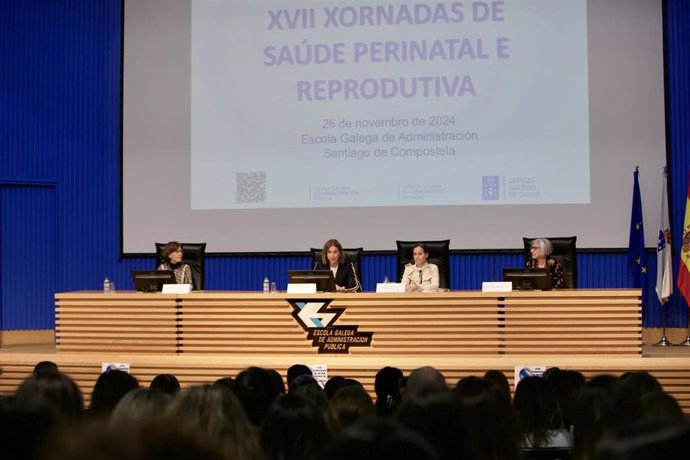 La secretaria xeral técnica de la Consellería de Sanidade, Natalia Lobato, en las XVII Xornadas de Saúde Perinatal e Reprodutiva.