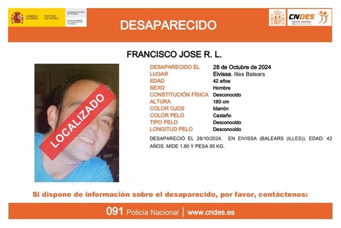 Cartel con la localización del desaparecido.