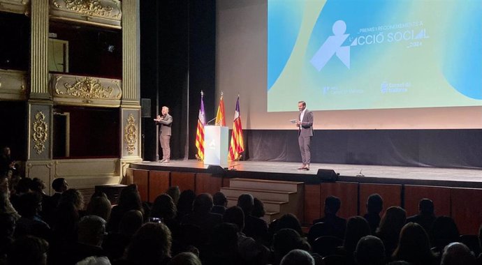 Un momento de la gala de entrega de los premios Acción Social del Consell de Mallorca.