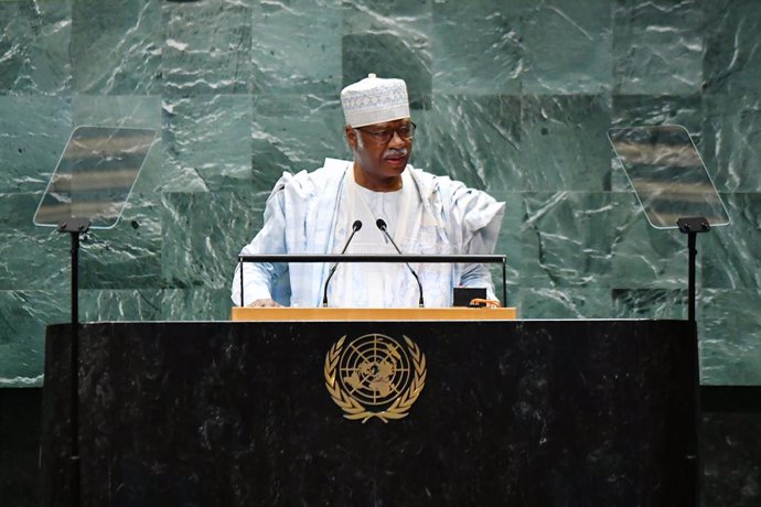 Archivo - UNITED NATIONS, Sept. 24, 2024  -- Philemon Yang, President of the 79th session of the UNGA, delivers a speech at the opening ceremony of the General Debate of the 79th session of the United Nations General Assembly (UNGA) at the UN headquarters