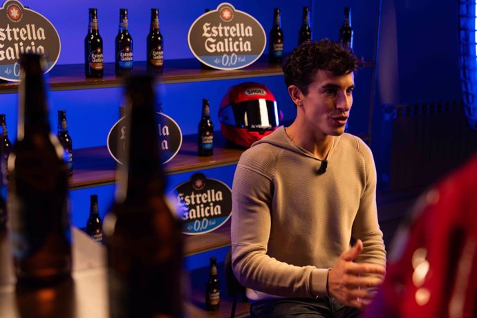 El piloto de MotoGP Marc Márquez (Ducati), en un evento de Estrella Galicia 0,0.