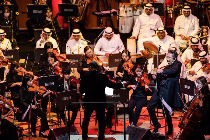 HOTEI Marvels of Saudi Orchestra and Tokyo College of Music Orchestra Academy. Image courtesy of The Music Commission.