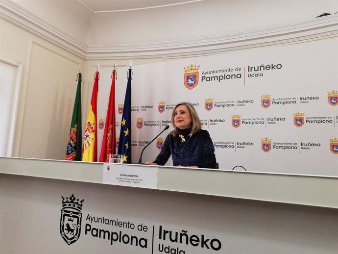 Cristina Ibarrola, presidenta de UPN y portavoz en el Ayuntamiento de Pamplona.