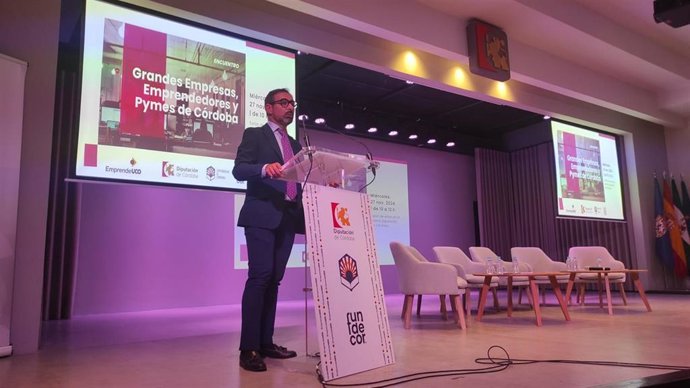 Félix Romero interviene en la inauguración del Encuentro de Grandes Empresas, Emprendedores y Pymes de Córdoba.