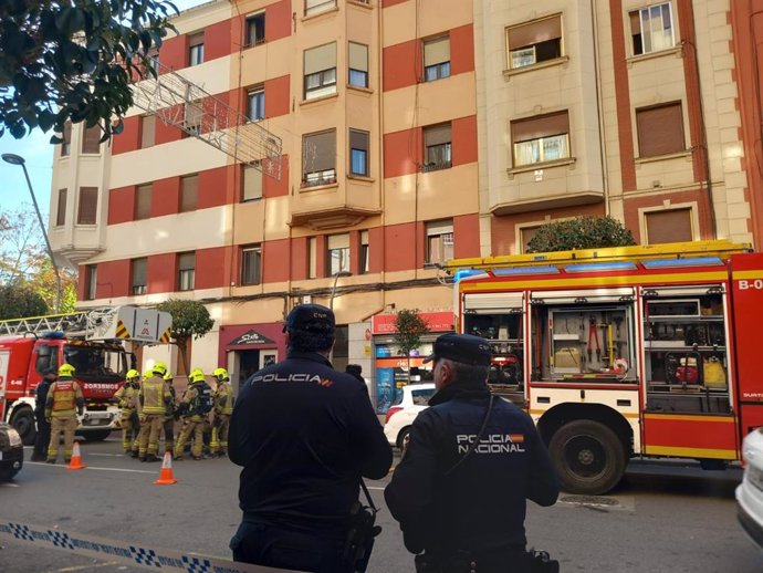 Incendio en una vivienda de la calle Pérez Galdós, 19, de Logroño