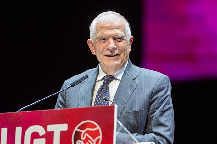 El vicepresidente de la Comisión Europea, Josep Borrell, durante la clausura del Congreso Confederal de UGT, a 27 de noviembre de 2024, en Barcelona, Cataluña (España).