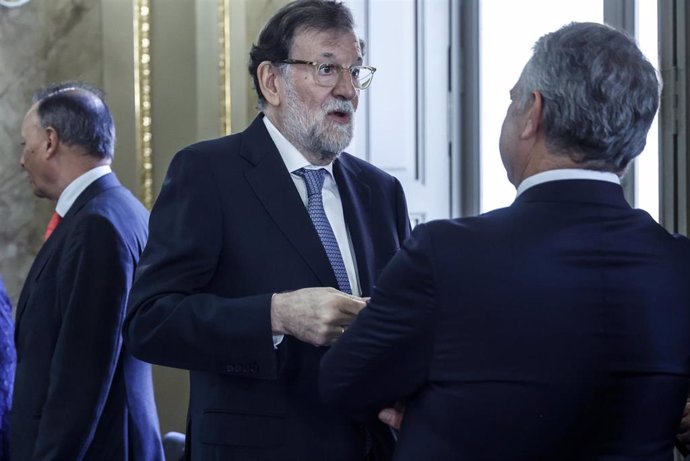 El expresidente del Gobierno, Mariano Rajoy, durante la Reunión del Jurado del XXXIII Premio de Convivencia.