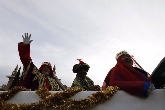 Archivo - Los Reyes Magos de Oriente, Melchor Gaspar y Baltasar, en Málaga en una imagen de archivo 