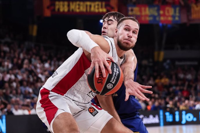 Tadas Sedekerkis durante el Barça-Baskonia de la Euroliga 24-25