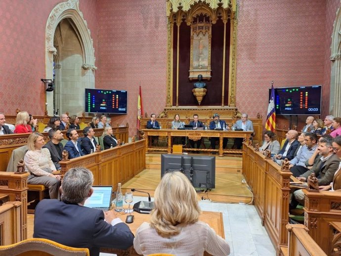 Pleno extraordinario del Consell de Mallorca para debatir la modificación de crédito a Tirme.