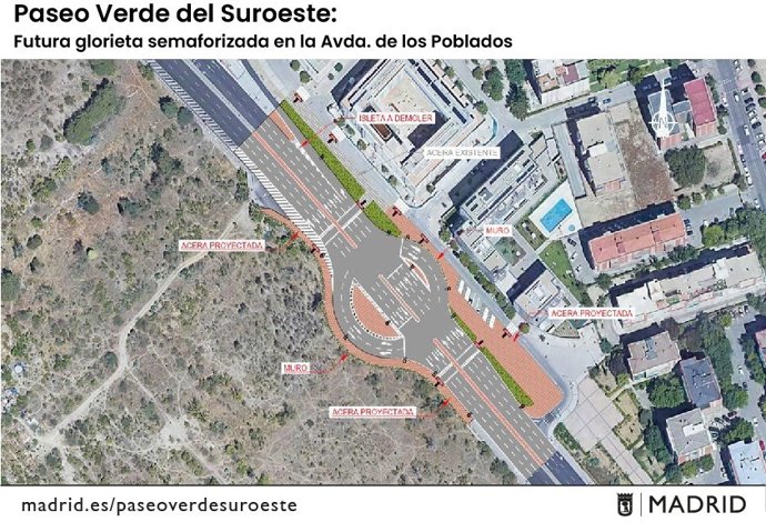 Las afecciones en la A-5 llegarán a avenida de los Poblados y calle de Pilar para iniciar construcción de una glorieta