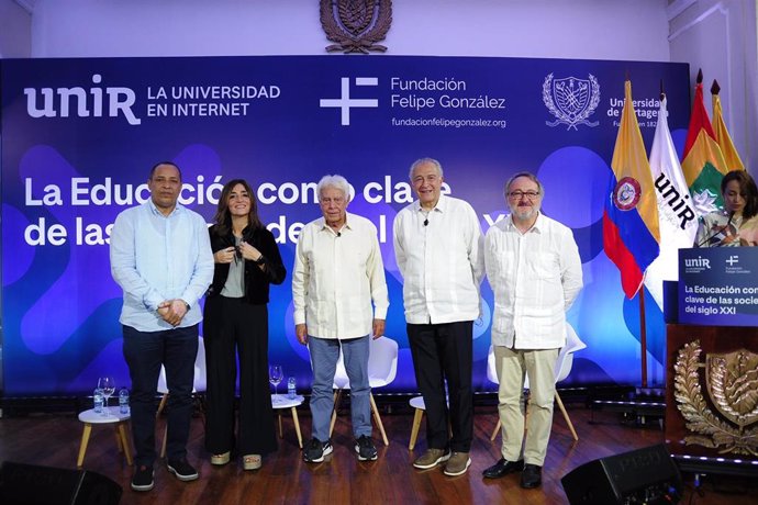 El expresidente del Gobierno de España, Felipe González, en su participación en una jornada de UNIR en Cartagena de Indias