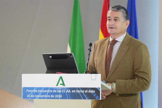 El consejero de la Presidencia, Antonio Sanz, este jueves inaugura el Foro de Encuentro de las Comunidades Autónomas en Torno al Dato. 