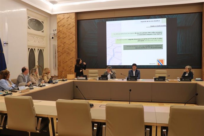 La ingeniera agrónoma y jefa de sección del Irfap Maria del Carme Garau en su comparecencia en el Parlament.