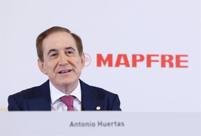 Archivo - El presidente de Mapfre, Antonio Huertas, durante la presentación de resultados de Mapfre, en su sede de Madrid, a 14 de febrero de 2024, en Madrid (España).