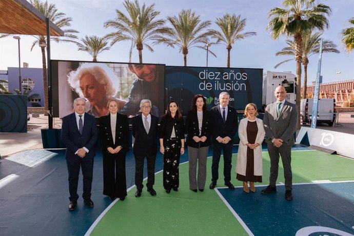 Inauguración del Espación Fundación Unicaja en el parque de Las Almadrabillas, en Almería.