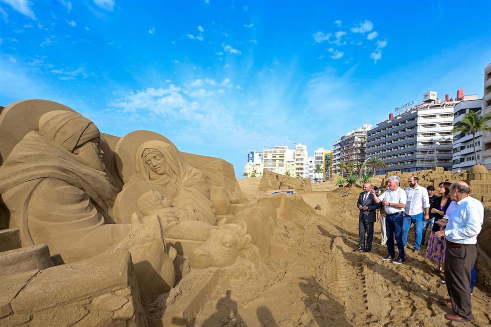 La 19 edición del Belén de Arena de la Playa de Las Canteras (Gran Canaria) abre este viernes al público