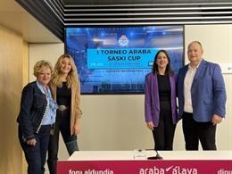 Presentación del torneo de baloncesto 'Araski Saski Cup'